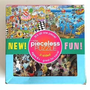 Colorful 2-Sided Puzzle All One Piece 12" x 14"